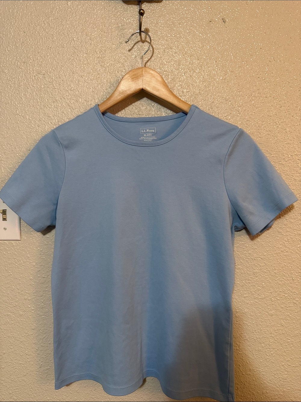 L.L. Bean Women’s Short-Sleeve Crew Tee in Light Blue
